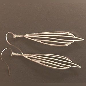 Vintage 1980’s sterling silver(stamped) super long openwork dangle earrings